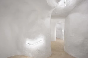 Selenite Dreams by BUREAU explores the essence of plaster and its transformation within space