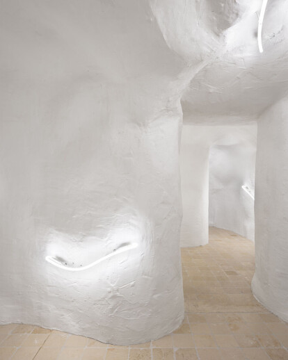 Selenite Dreams by BUREAU explores the essence of plaster and its transformation within space