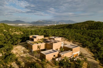 Detail: Rammed Earth Walls of Casa Ballena, Los Cabos